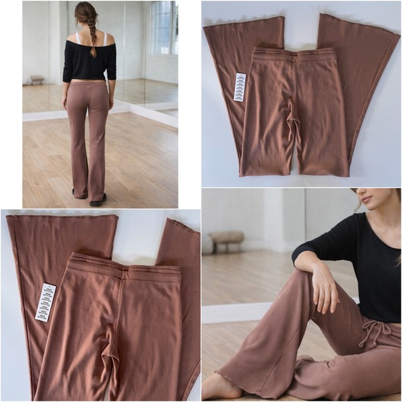 NWT Urban Outfitters Low Rise Flare Wide Leg Lounge Yoga Active Pants M Fitted - Picture 2 of 13